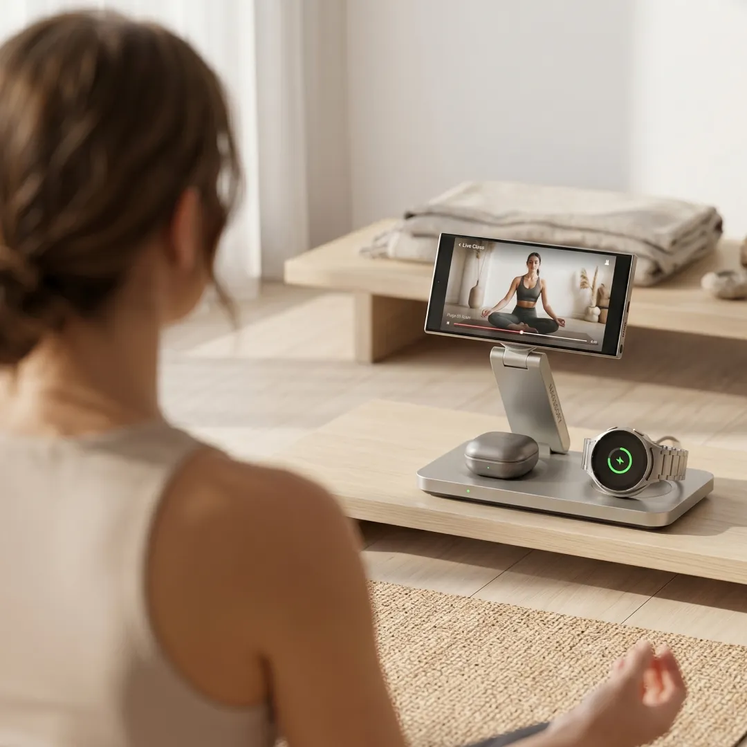 Зарядная станция 3 в 1 Magssory Yoga для Samsung Qi2 Titan