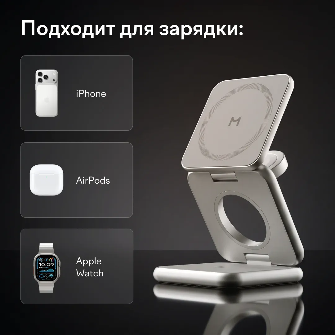 Зарядная станция Magssory Fold Pro 3 в 1 Titan