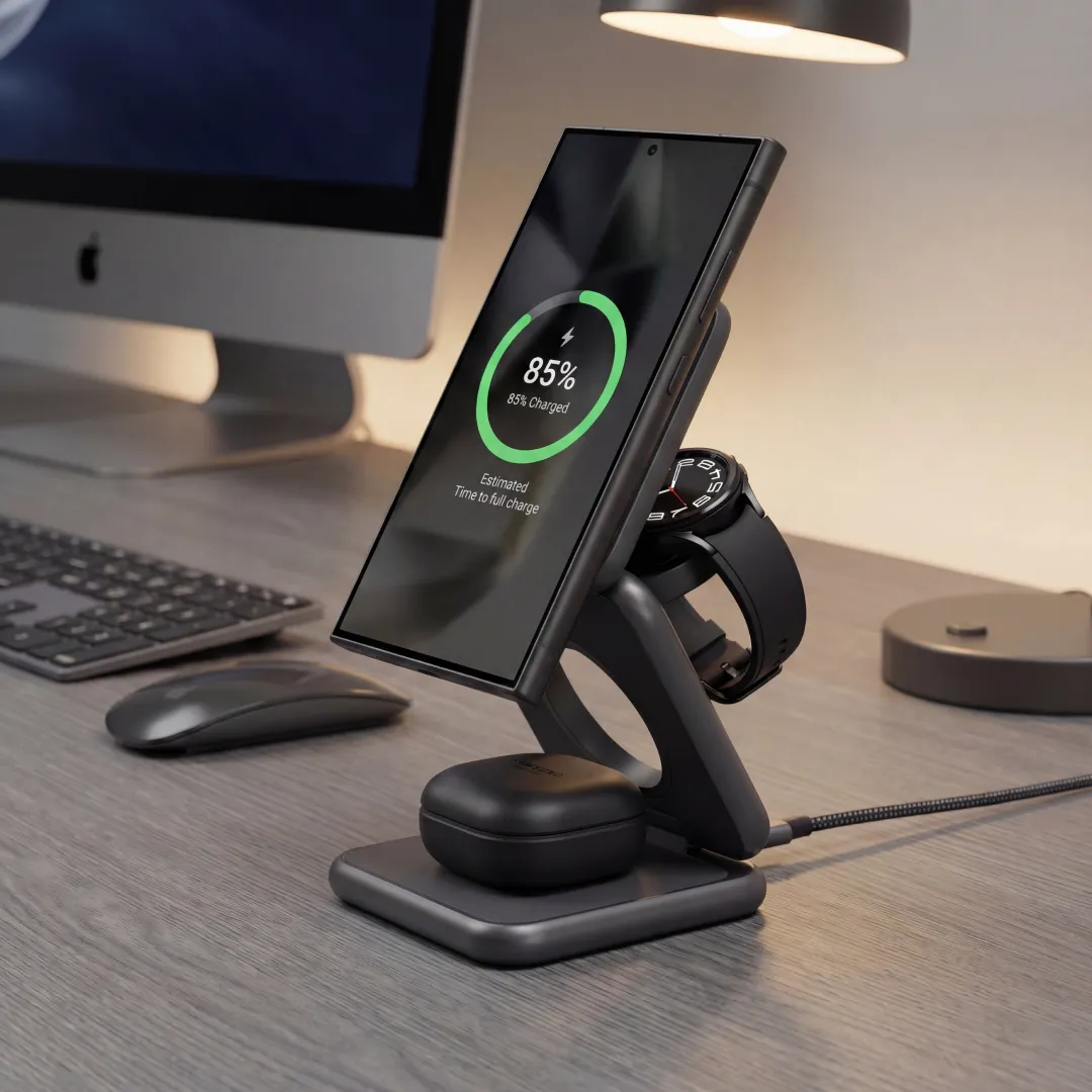 Зарядная станция Magssory Fold 3 в 1 для Samsung Silver