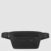 Поясная сумка из нейлона и кожи с карманом для AirPods Piquadro CA2174BR2/N, чёрный