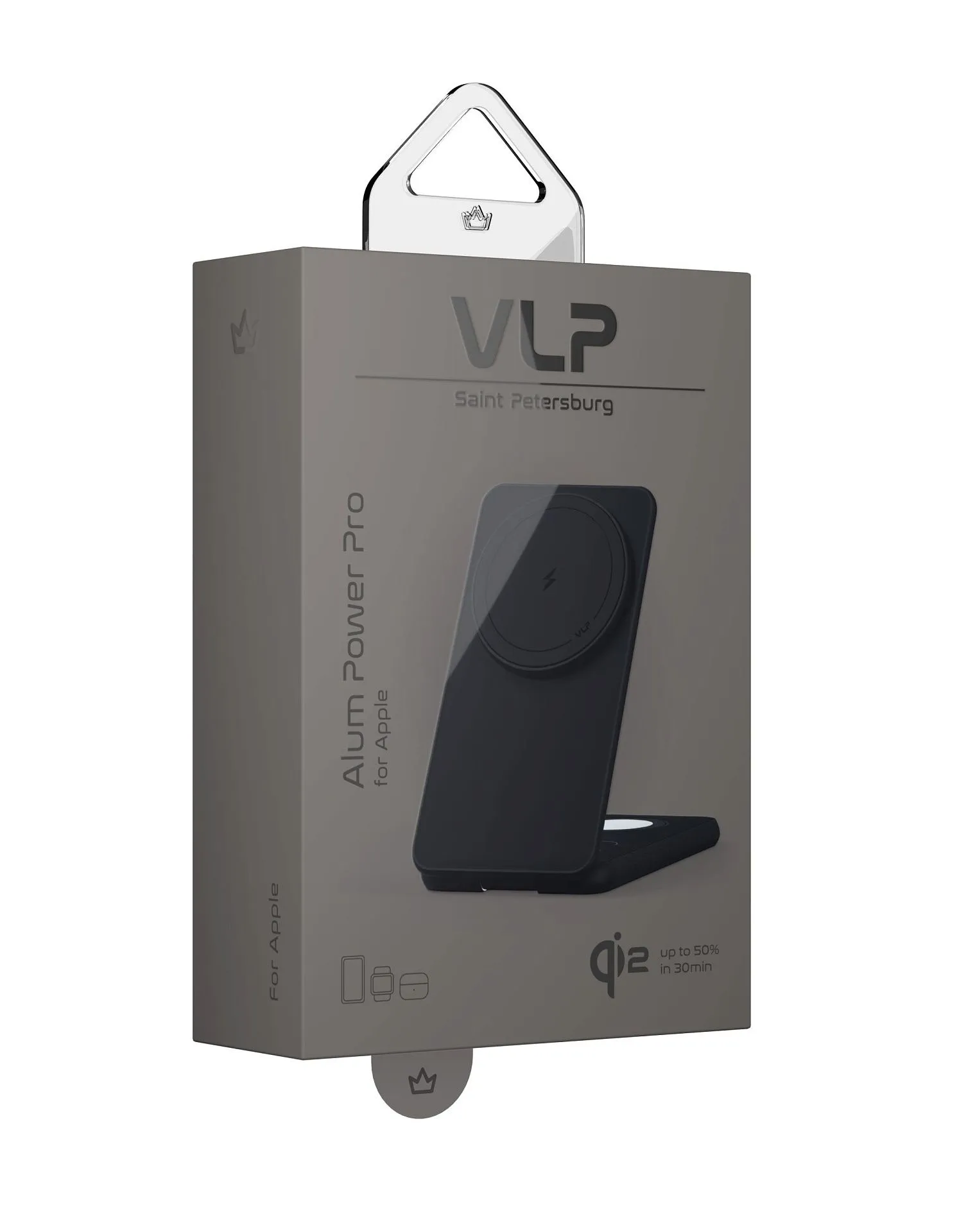 Беспроводное зарядное устройство VLP Alum Power Pro для Apple, черный титанphoto10