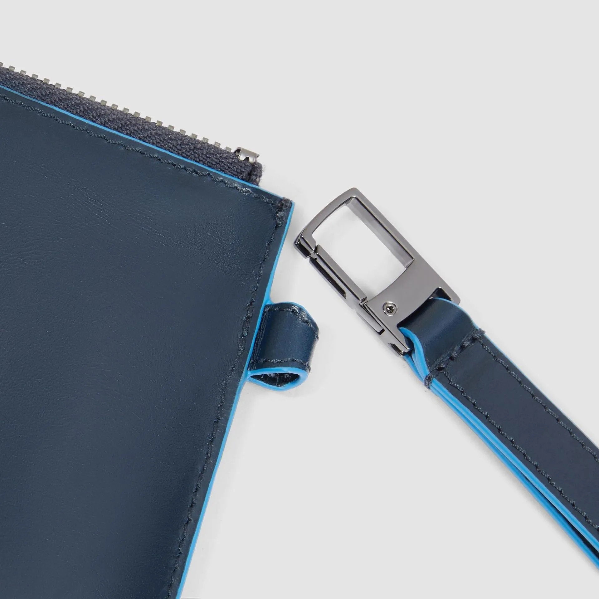 Кожаный клатч для iPad mini с карманом для AirPods Piquadro AC6509B2/BLU2, синийphoto4