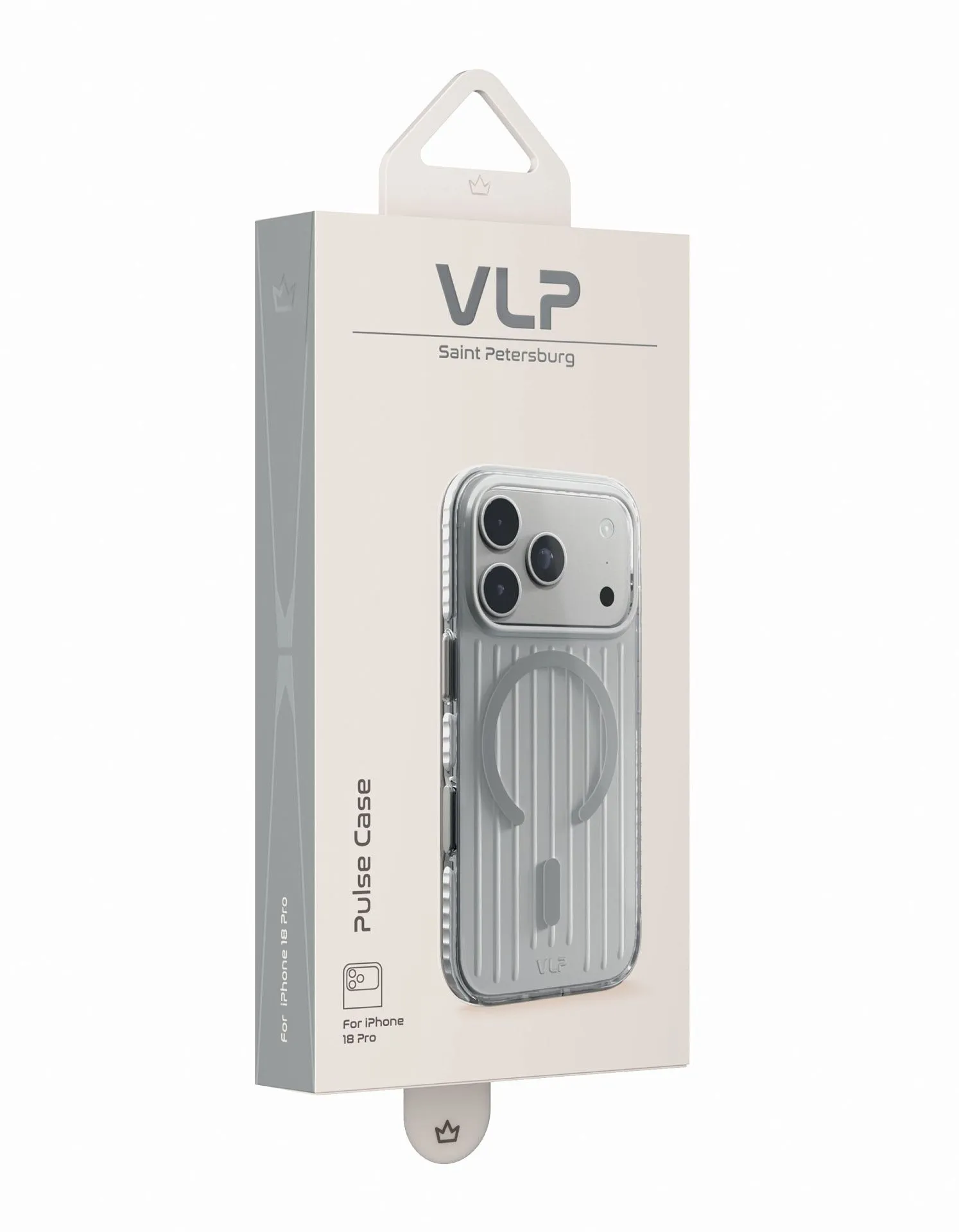 Чехол защитный VLP Pulse Case с MagSafe для iPhone 18 Pro, серебристыйphoto8
