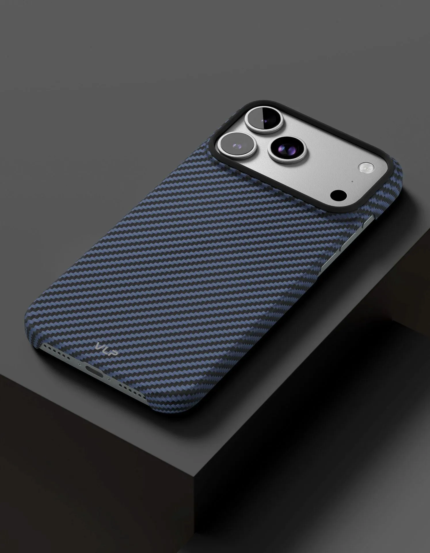 Чехол защитный VLP Kevlar Case с MagSafe для iPhone 17 Pro Max, синийphoto1