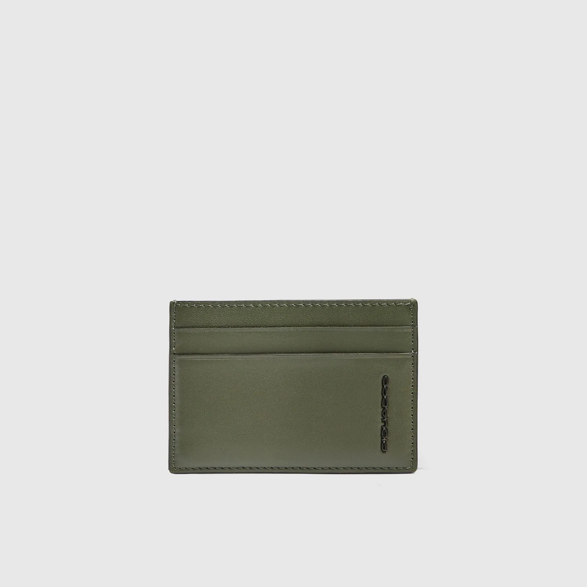 Кожаный картхолдер MagSafe на 2 карты с RFID-защитой Piquadro PP7435PQ6/VE, зелёныйphoto0