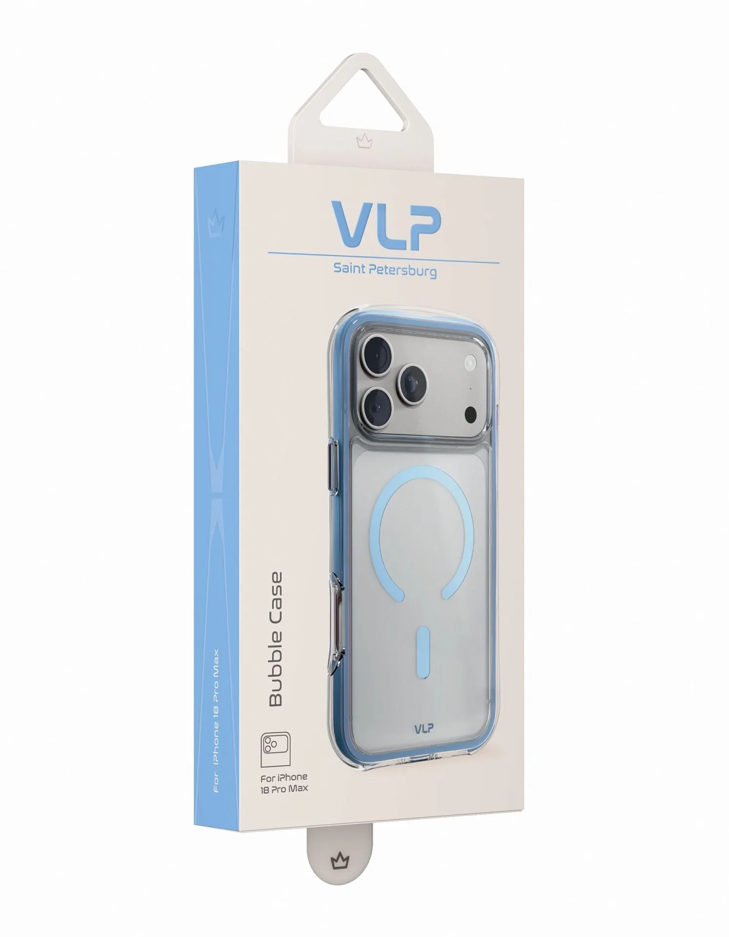 Чехол защитный VLP Bubble Case с MagSafe для iPhone 18 Pro Max, голубойphoto6