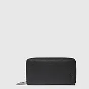 Кожаный кошелёк на молнии, 11 карт, защита RFID Piquadro PD1515MOSR/N, чёрный