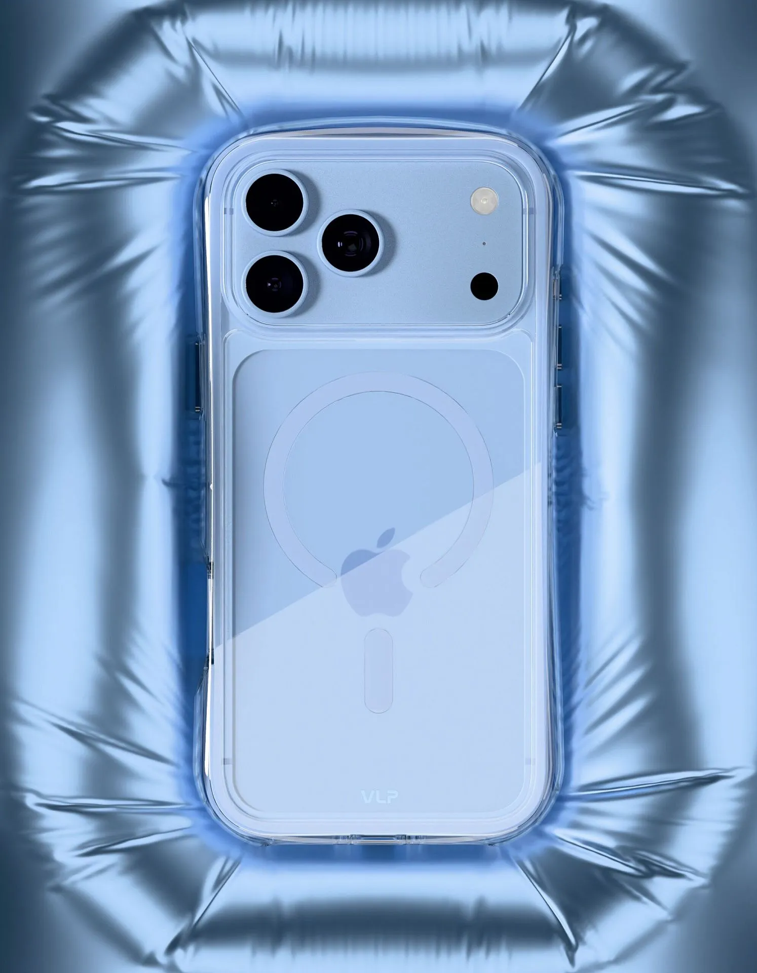 Чехол защитный VLP Bubble Case с MagSafe для iPhone 18 Pro Max, голубойphoto1