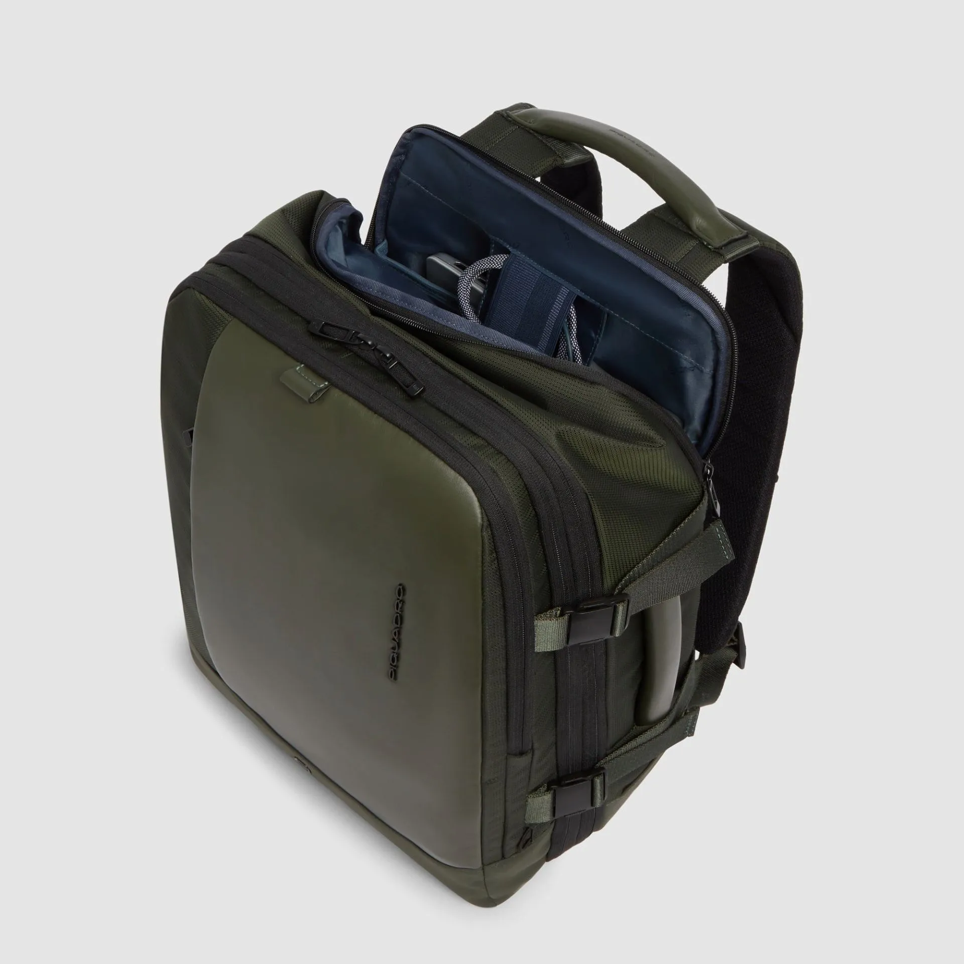 Дорожный рюкзак для ноутбука 15,6" с расширением объёма Piquadro CA7192W145/VE, зелёныйphoto3