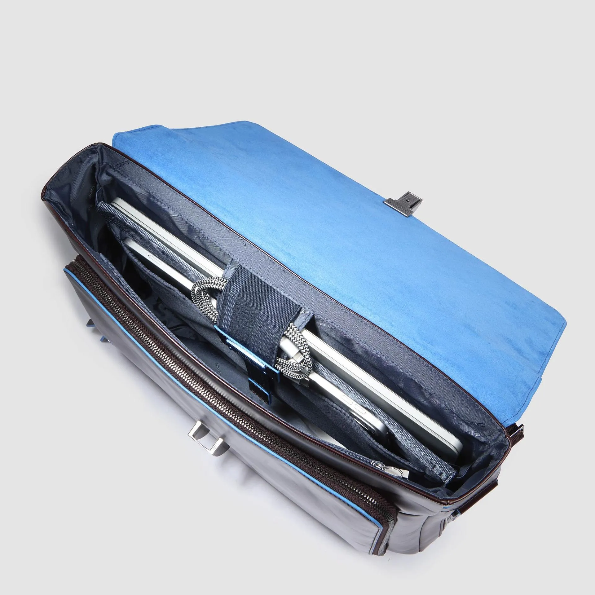 Кожаный портфель с расширением объёма для ноутбука 15" Piquadro CA3111B2/MO, коричневыйphoto5