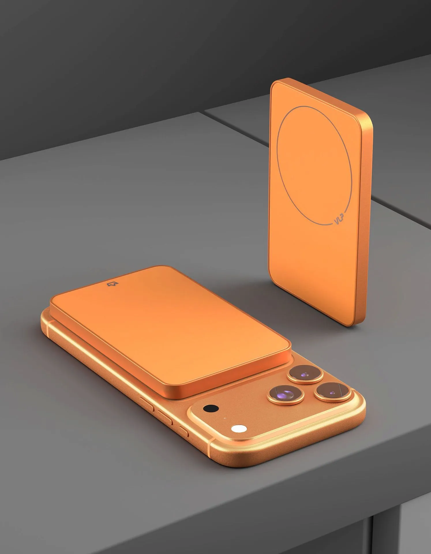 Аккумулятор внешний VLP Diamond Energy MagSafe, Qi2, 5000 mAh, 3A, USB-C, космический оранжевыйphoto3