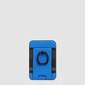 Кожаный картхолдер MagSafe с кольцом-подставкой Piquadro PP7284S145R/BLU, синий