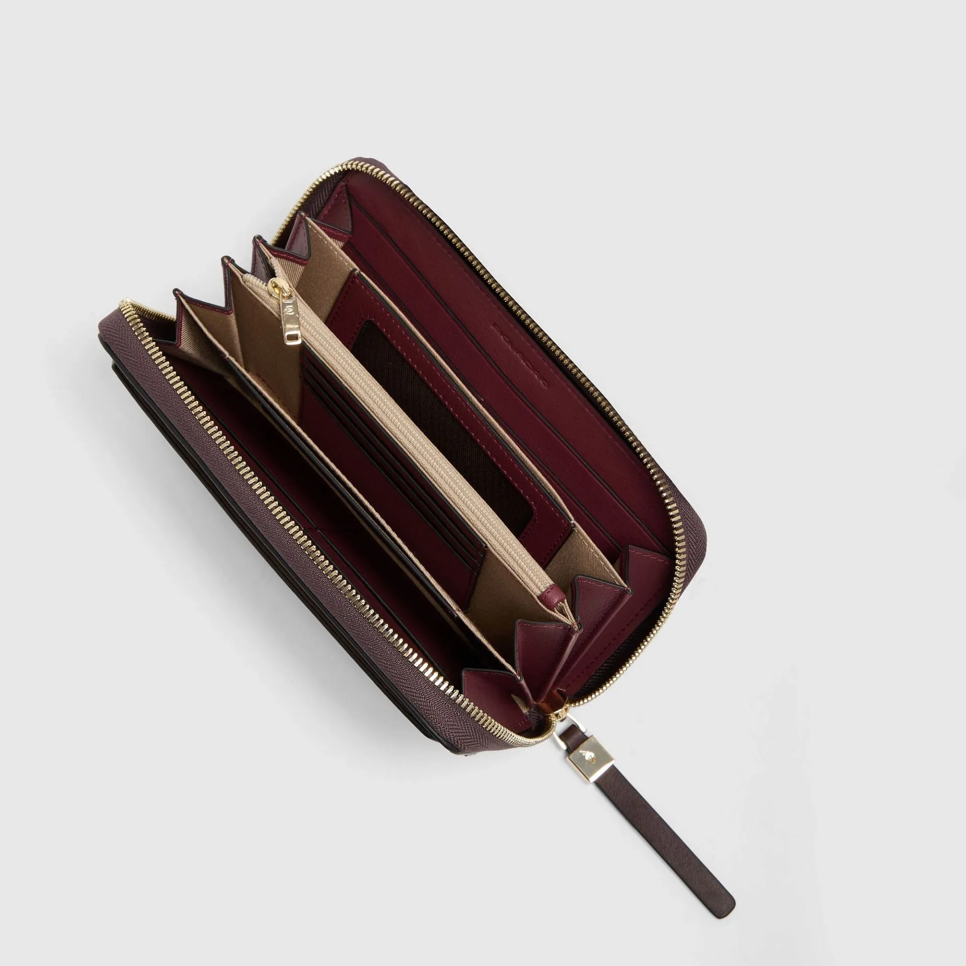 Женский кожаный кошелёк на молнии, 11 карт Piquadro PD1515W92R/BORO, бордовыйphoto3