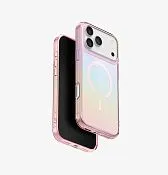 Чехол UNIQ Iridescia для iPhone 17 Pro Max, голографический розовый (Pink Prism)