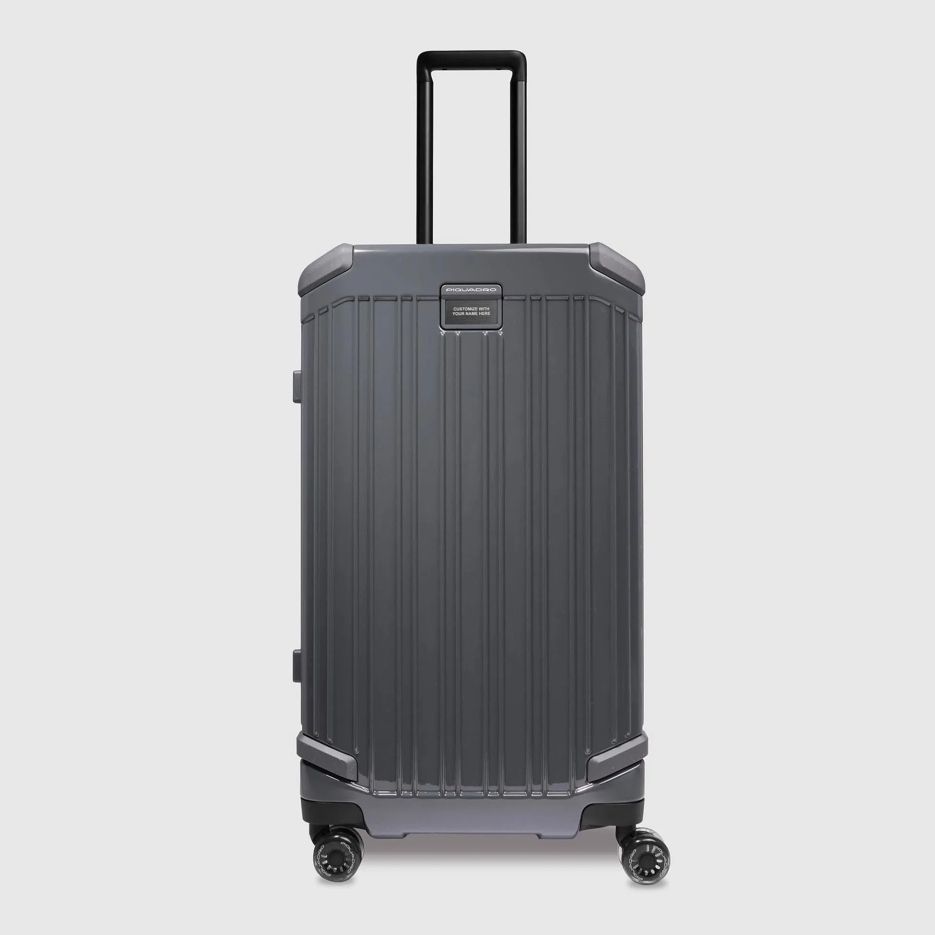 Жёсткий чемодан на 4 колёсах с замком TSA Piquadro BV6699POP/GR, серыйphoto0
