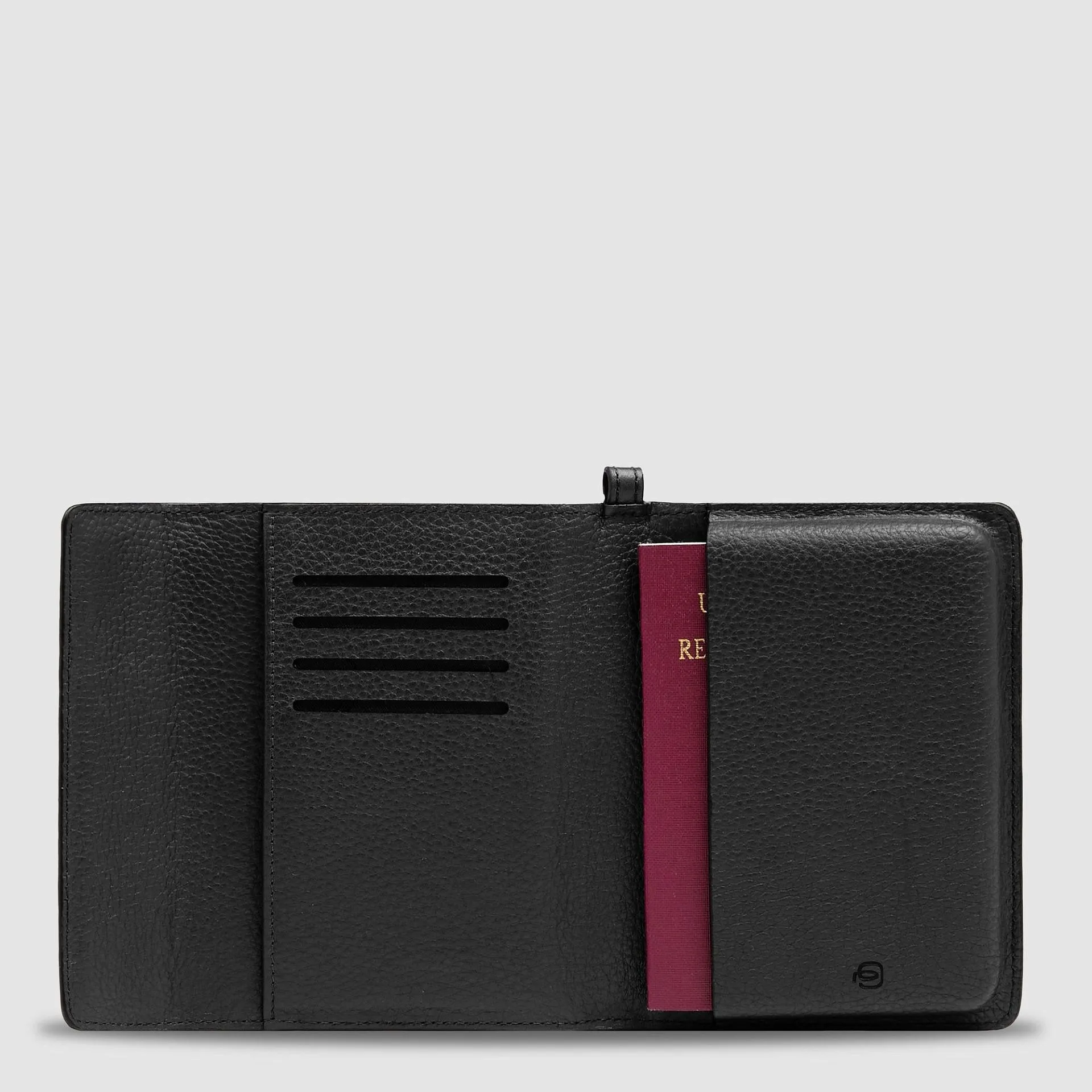 Кожаная обложка для паспорта с RFID-защитой Piquadro PP7038MOSR/N, чёрныйphoto3