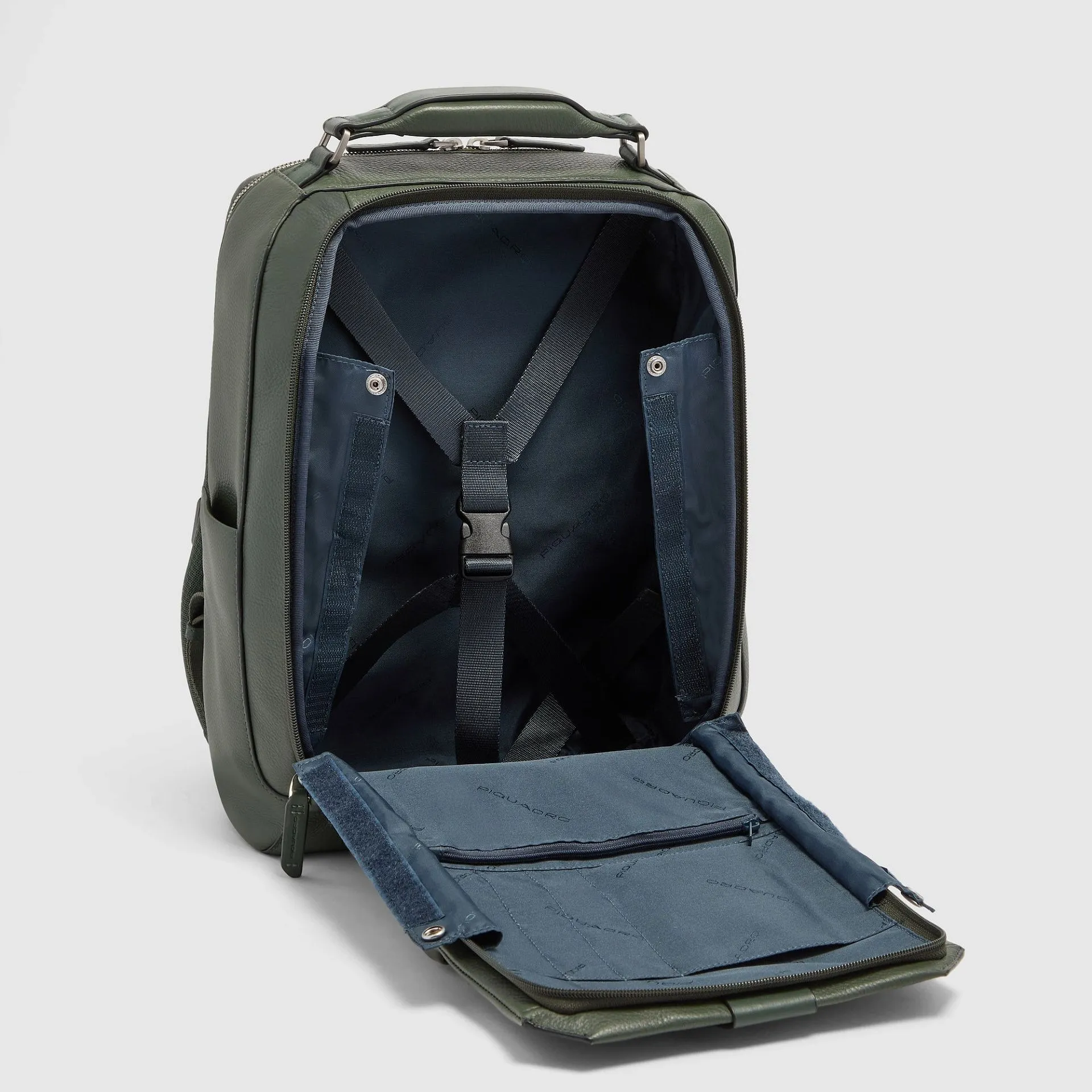 Кожаный рюкзак для ноутбука 14" с RFID-защитой Piquadro CA7157W144/VE, зелёныйphoto3