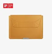 Чехол-конверт UNIQ Oslo Foldable Stand Leather для ноутбуков до 14", желтый (Mustard)