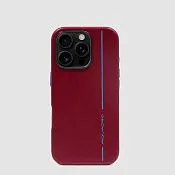 Кожаный чехол для iPhone 16 и 16 Pro с MagSafe Piquadro AC6959B2/R, красный