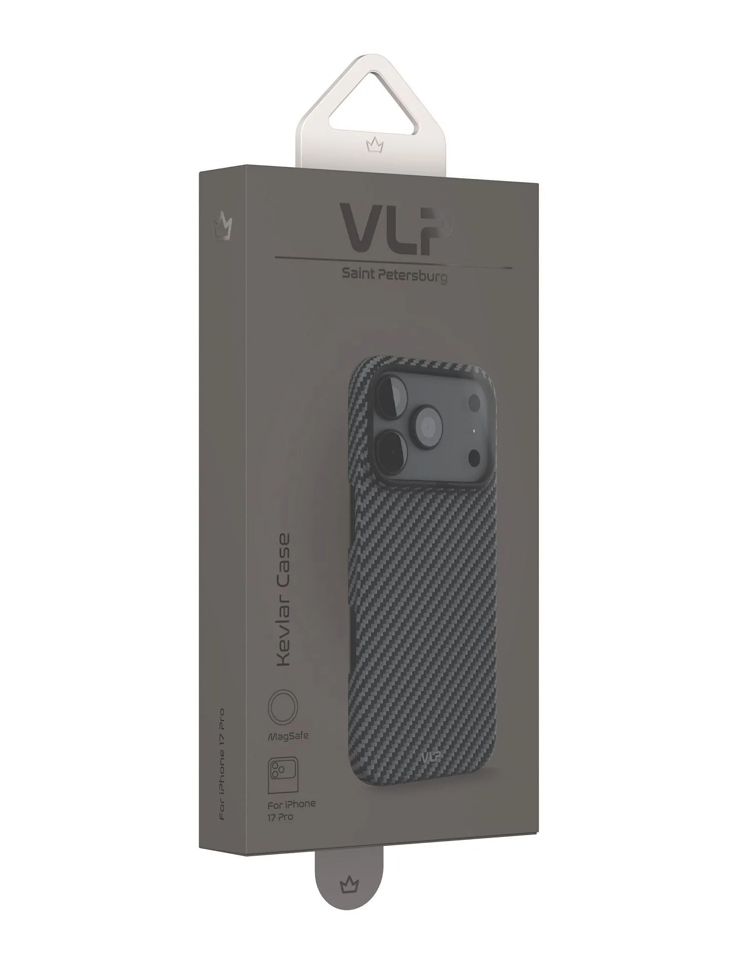 Чехол защитный VLP Kevlar Case с MagSafe для iPhone 17 Pro, черныйphoto5