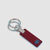 Кожаный брелок для ключей с двумя кольцами Piquadro PC3755B2/R, красный