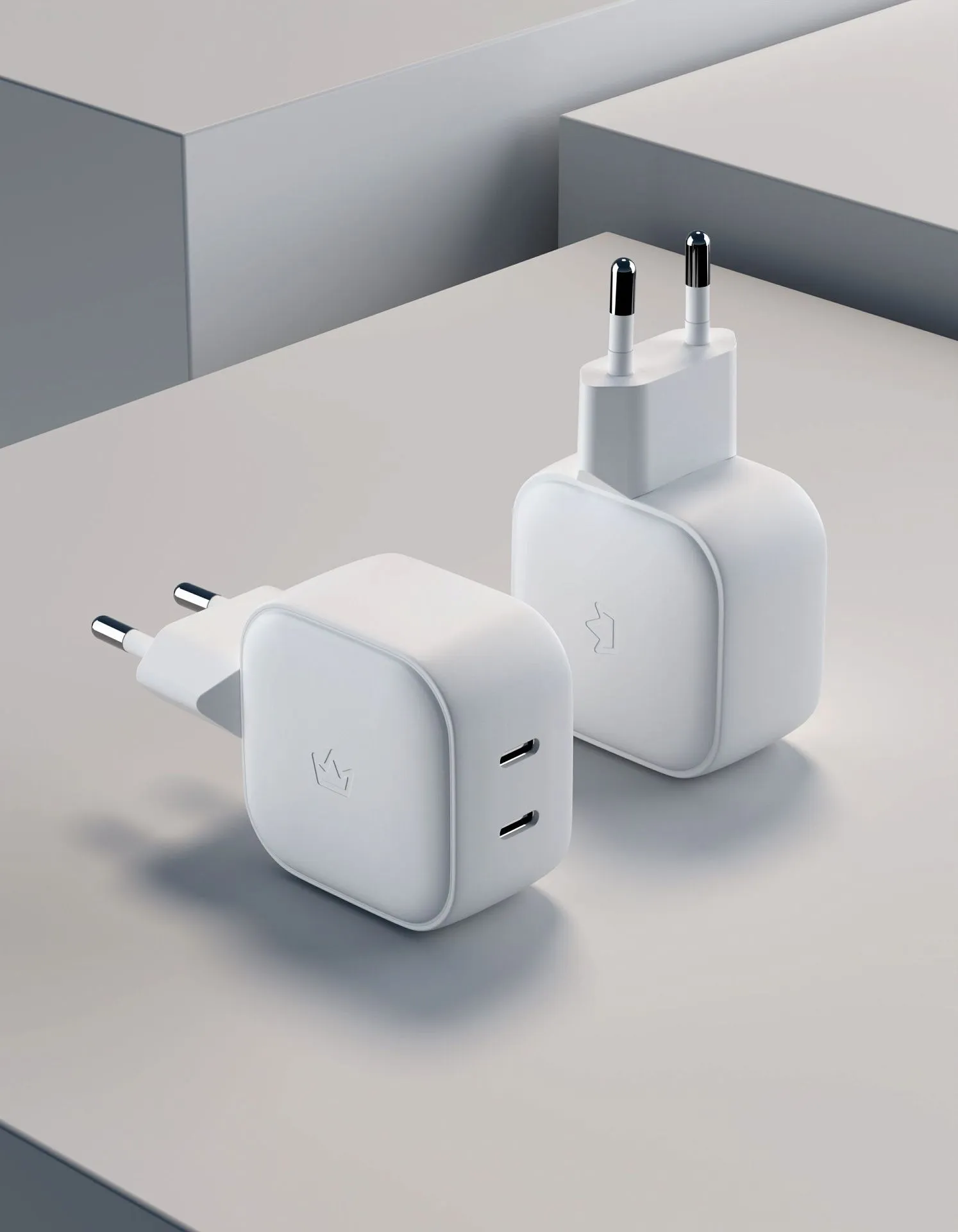 Сетевое зарядное устройство VLP G-Charge 45Вт USB-C+USB-C, PD, QC, белыйphoto7
