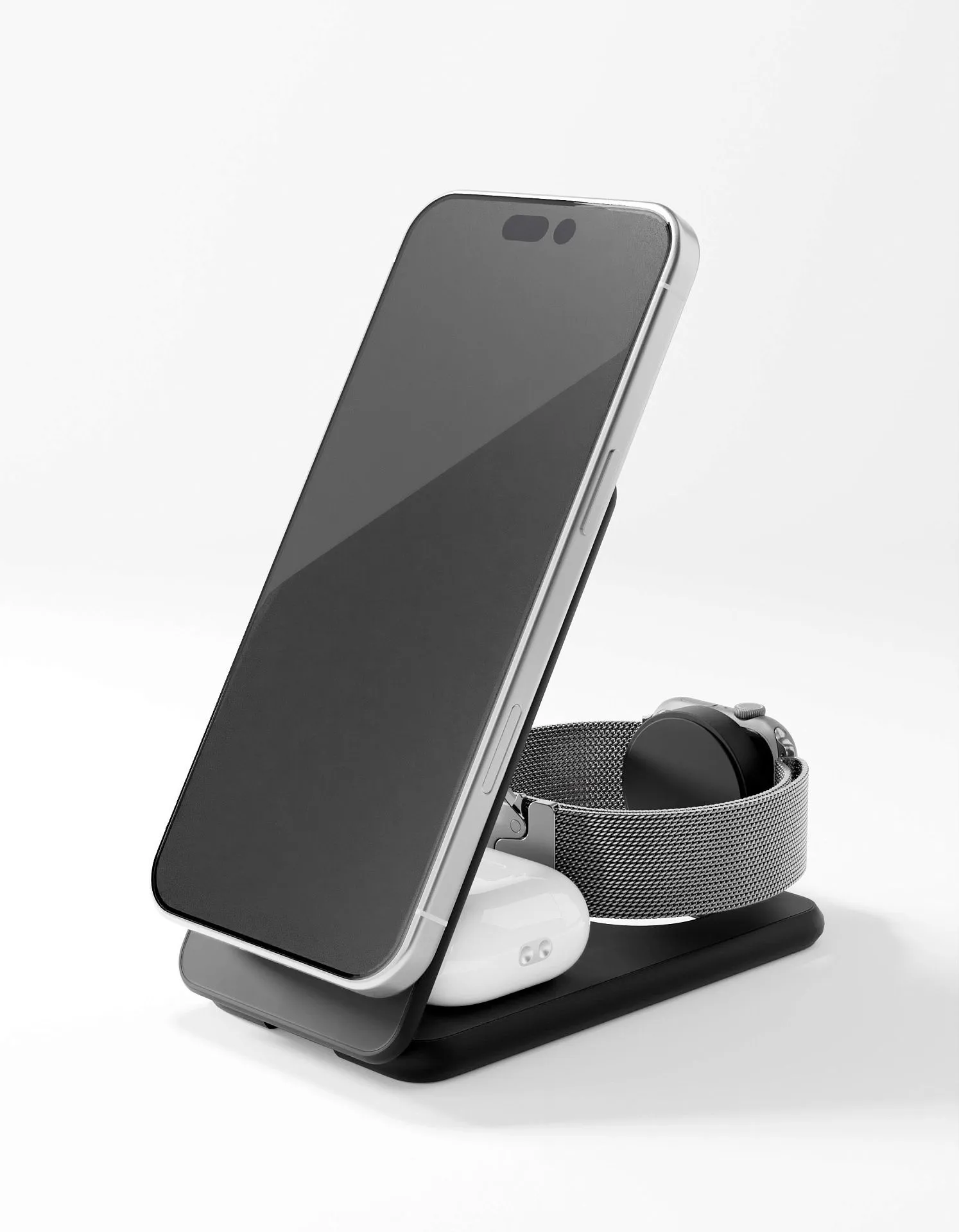 Беспроводное зарядное устройство VLP Alum Power Pro для Apple, черный титанphoto3