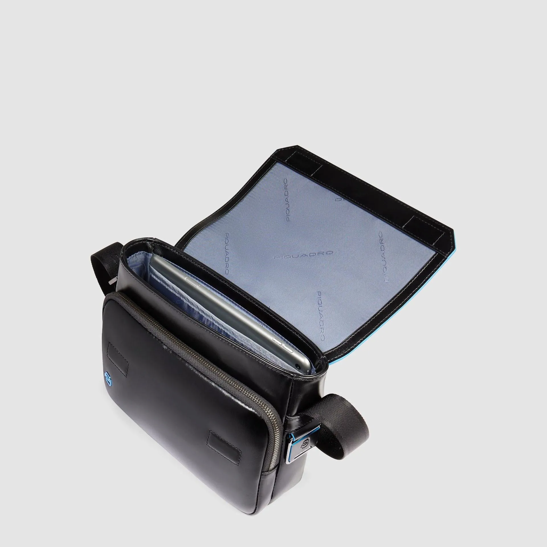 Кожаная сумка через плечо для iPad mini с защитой RFID Piquadro CA6812B2/N, чёрныйphoto3