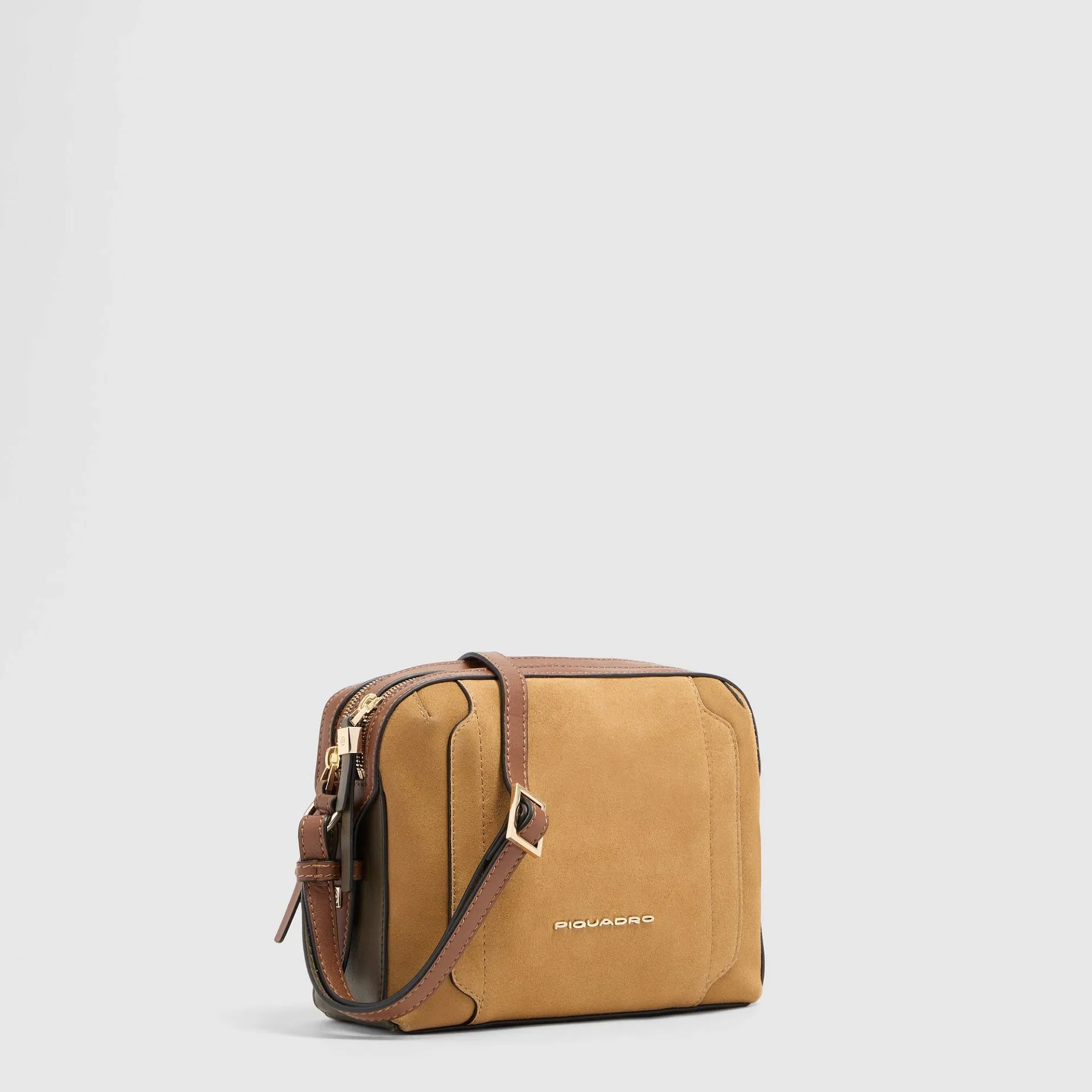 Женская кожаная сумка кросс-боди camera case Piquadro BD4870W92/SAVES, коричневый - nocciola scamosciatophoto1