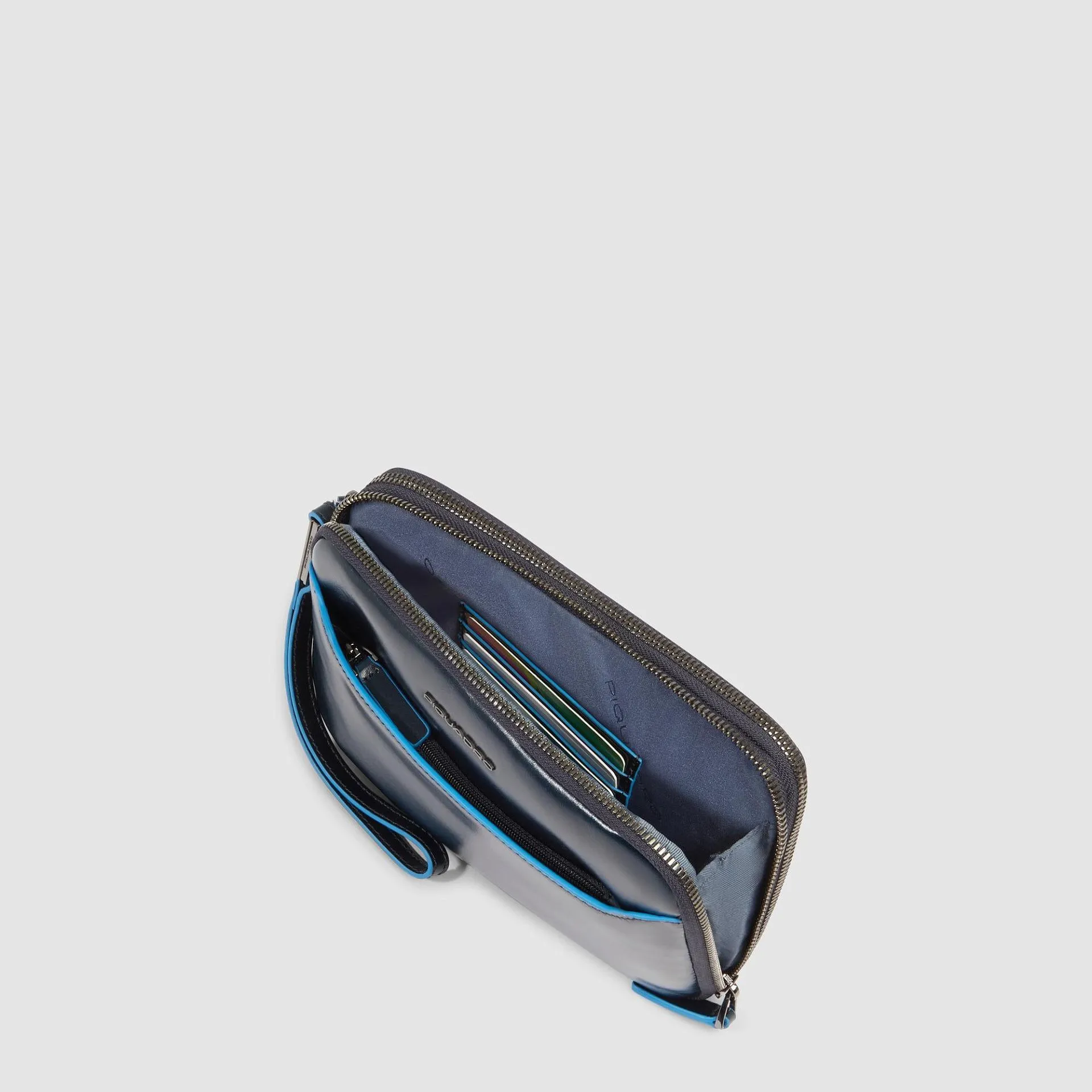 Клатч мужской кожаный с RFID-защитой Blue Square Piquadro AC6901B2R/BLU2, синийphoto3