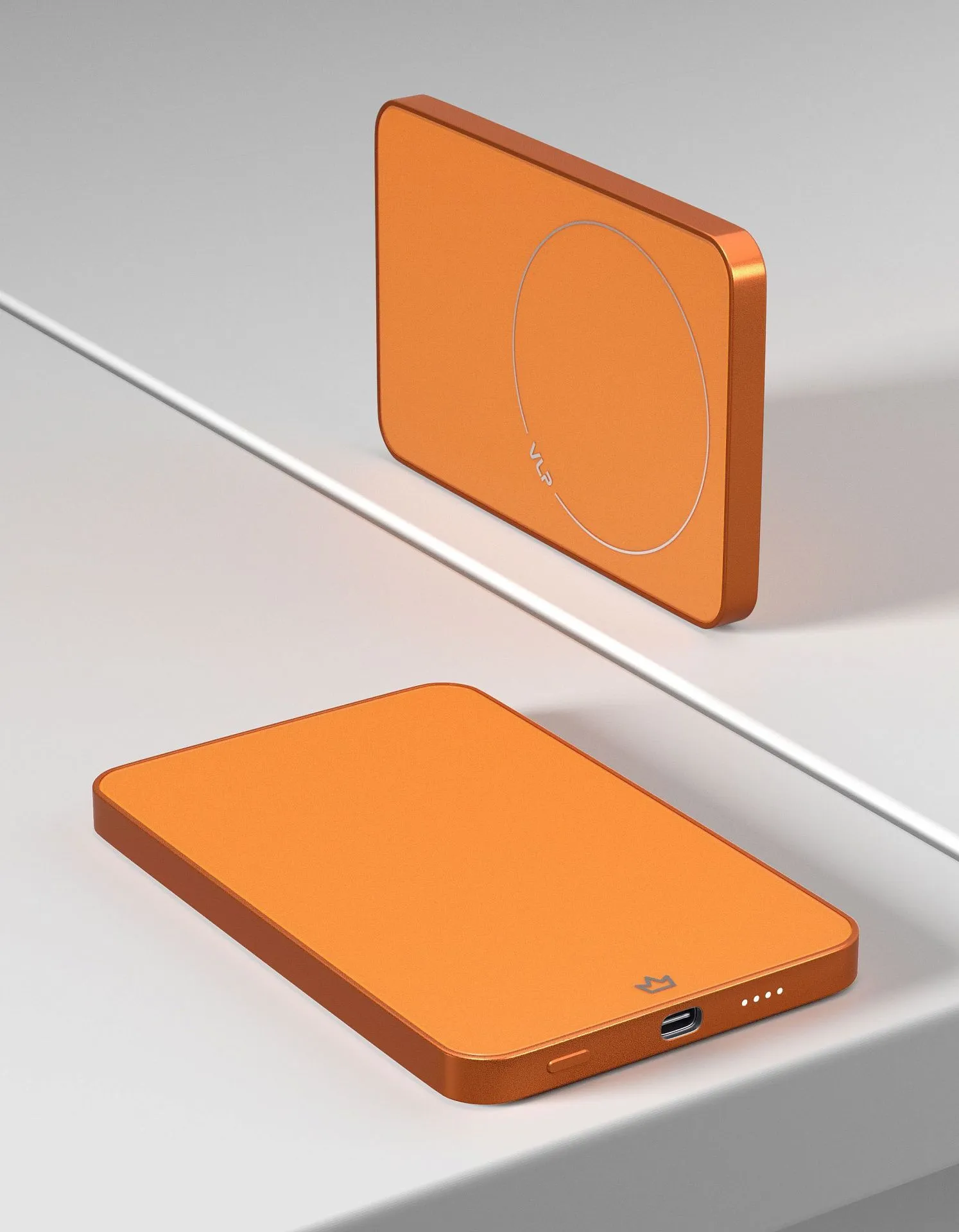 Аккумулятор внешний VLP Diamond Energy MagSafe, Qi2, 5000 mAh, 3A, USB-C, космический оранжевыйphoto4