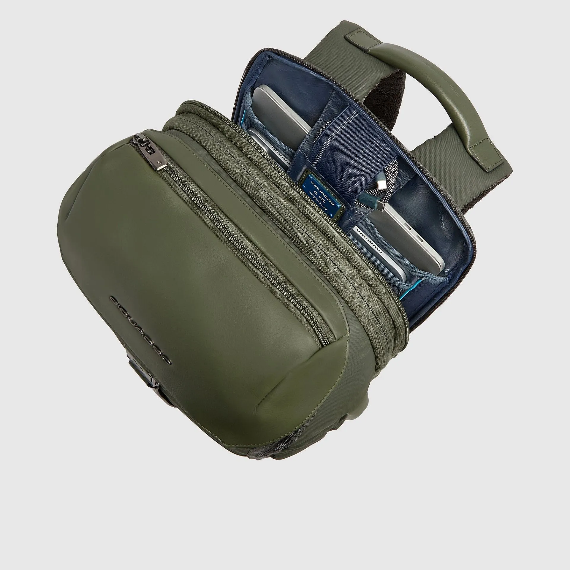 Рюкзак для ноутбука 15,6" с замком по отпечатку пальца Piquadro CA7402PQ6/VE, зелёныйphoto3