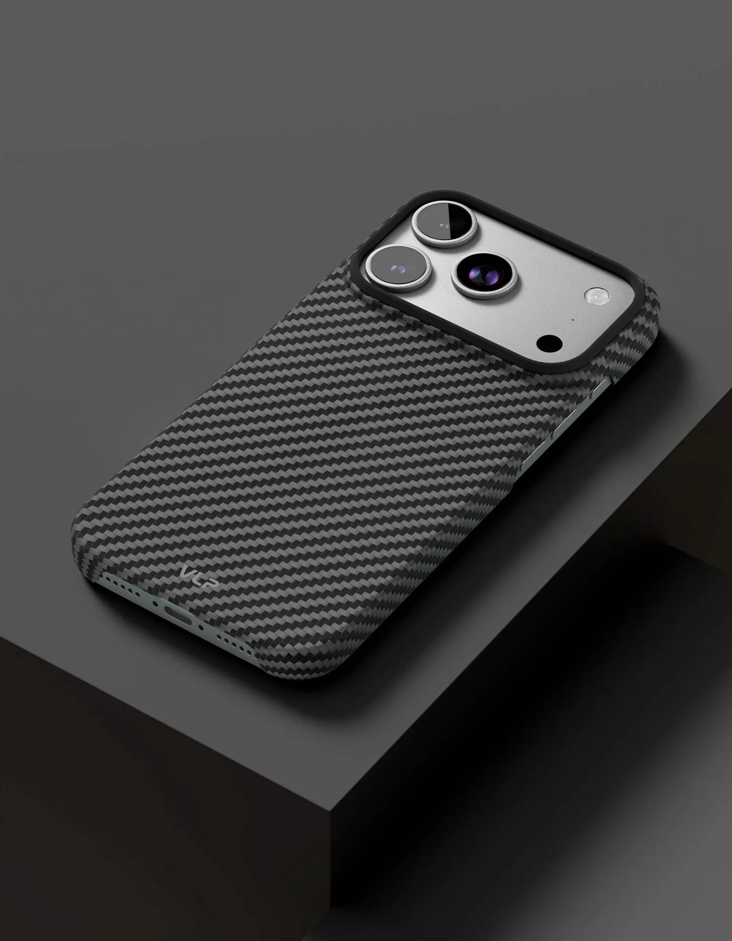 Чехол защитный VLP Kevlar Case с MagSafe для iPhone 17 Pro, черныйphoto1