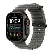 Apple Watch Ultra 4, 49 мм корпус из титана черного цвета, полупрозрачный ремешок Ocean черного цвета
