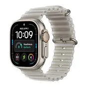 Apple Watch Ultra 4, 49 мм корпус из титана, полупрозрачный ремешок Ocean серого цвета