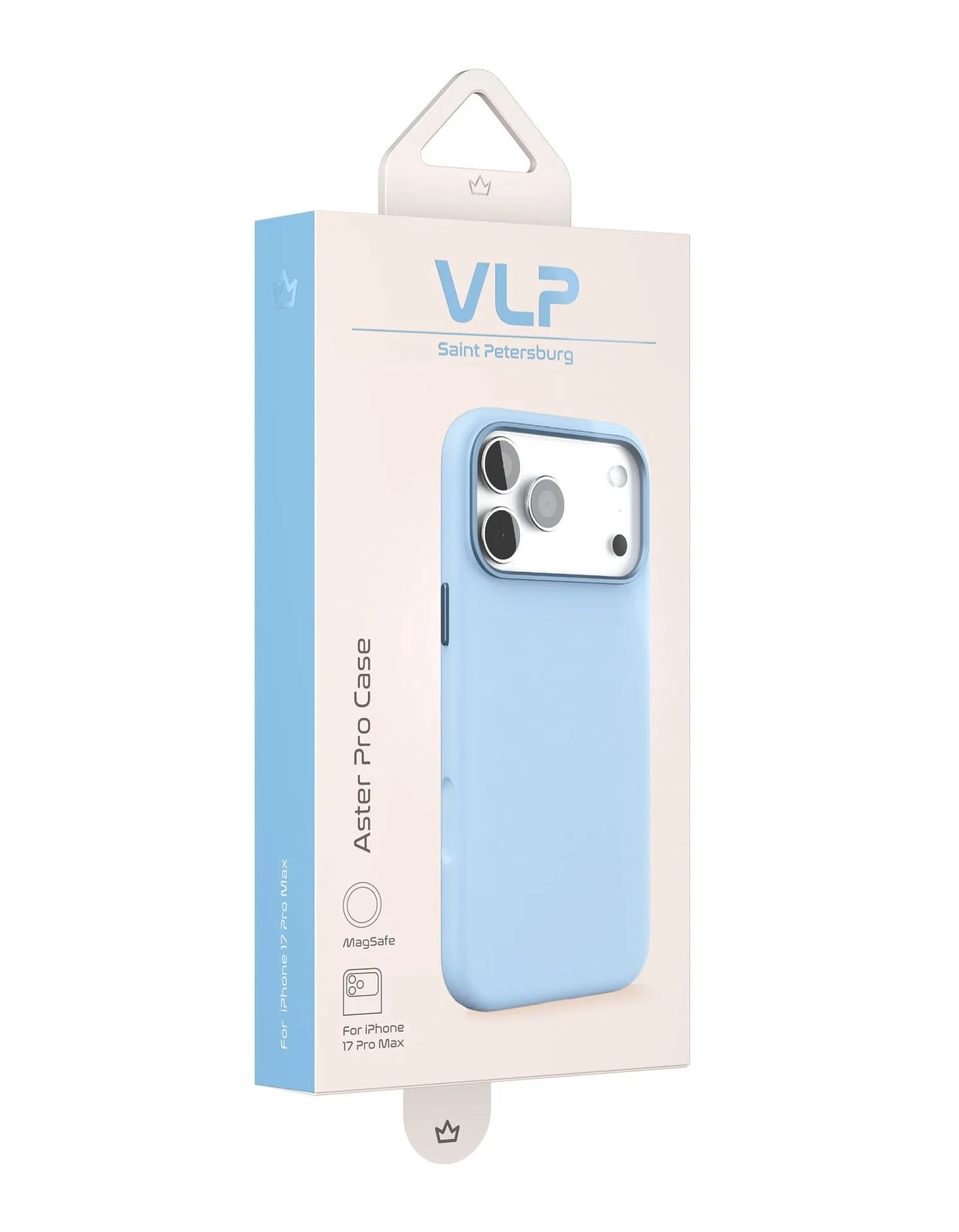 Чехол защитный VLP Aster Pro Case с MagSafe для iPhone 17 Pro Max, голубойphoto5