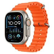 Apple Watch Ultra 2023 GPS + Cellular, 49 мм корпус из титана, ремешок Ocean оранжевого цвета