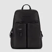 Кожаный рюкзак для ноутбука 14" с RFID-защитой Piquadro CA3869AP/N, чёрный