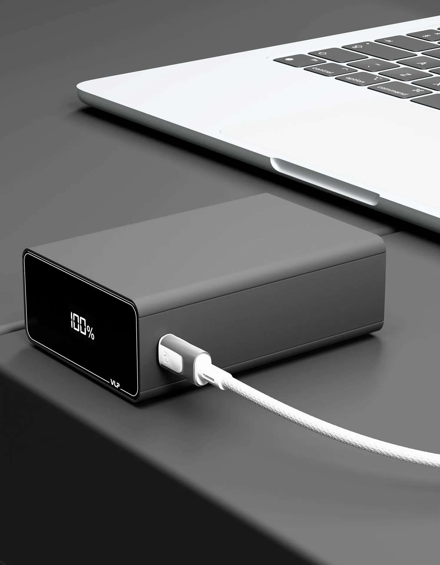 Аккумулятор внешний VLP B-Energy 20000 mAh 65W, USB-C, USB-A , steel grayphoto3
