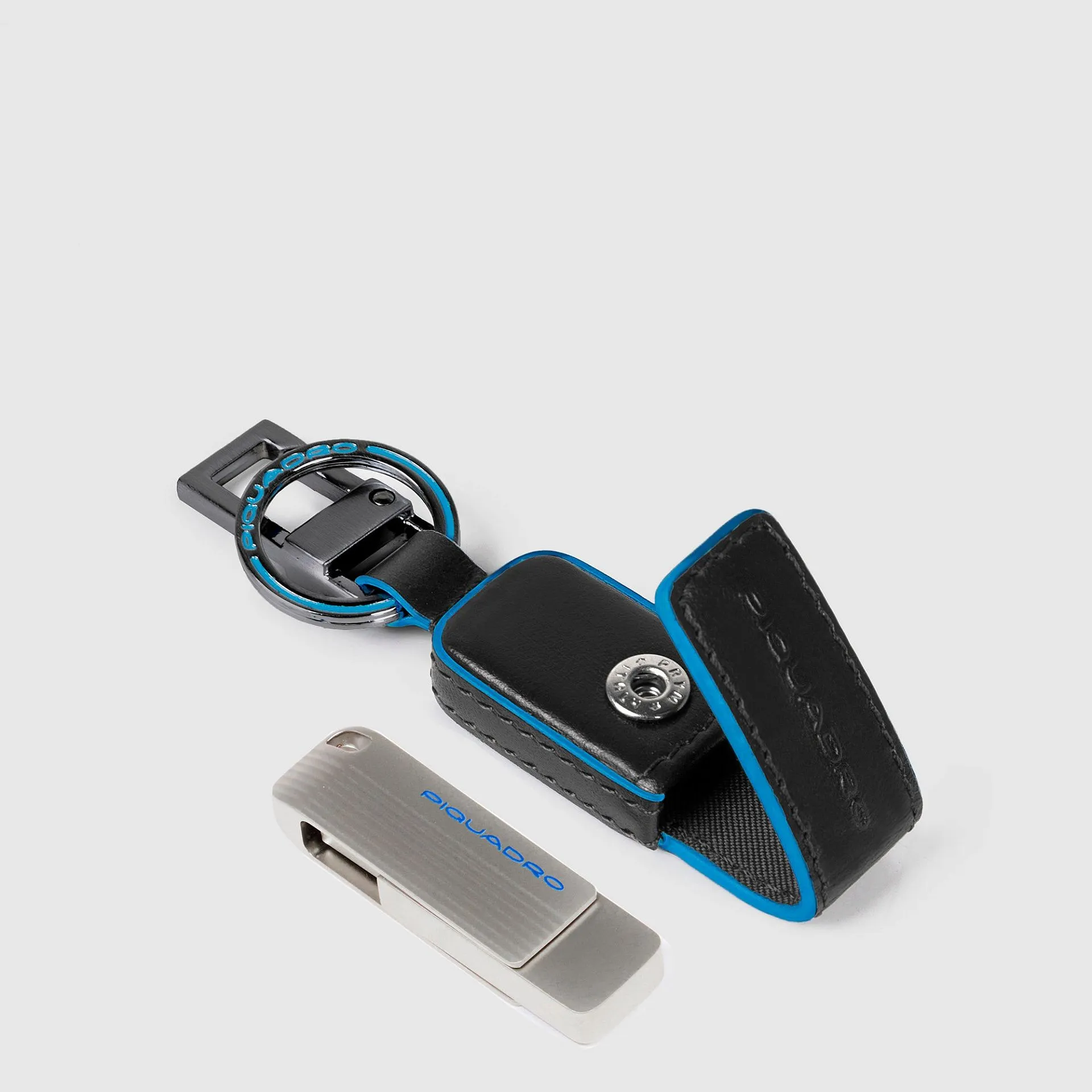 Кожаный брелок с USB-накопителем 256 ГБ Piquadro AC6567B2/N, чёрныйphoto1