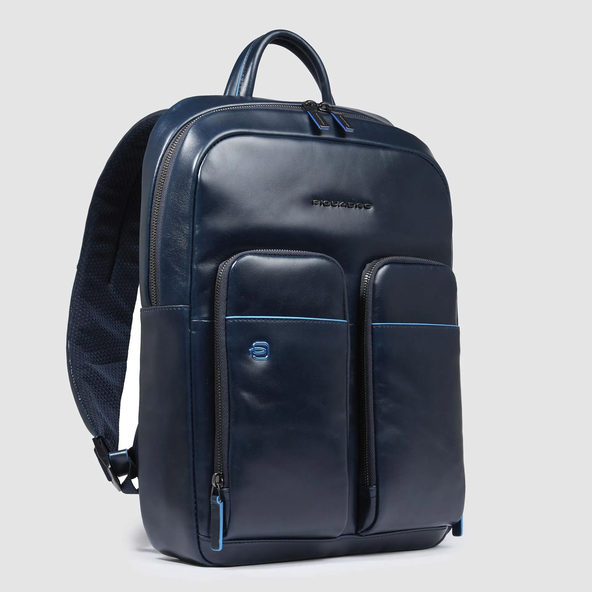 Кожаный рюкзак для ноутбука 14" с защитой RFID Piquadro CA5575B2/BLU2, синийphoto1