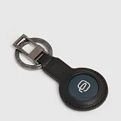 Кожаный брелок для ключей с отсеком под Bluetooth-трекер Piquadro AC7077B3/N, чёрный