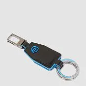 Кожаный разъёмный брелок для ключей с карабином Piquadro PC6880B2/N, чёрный