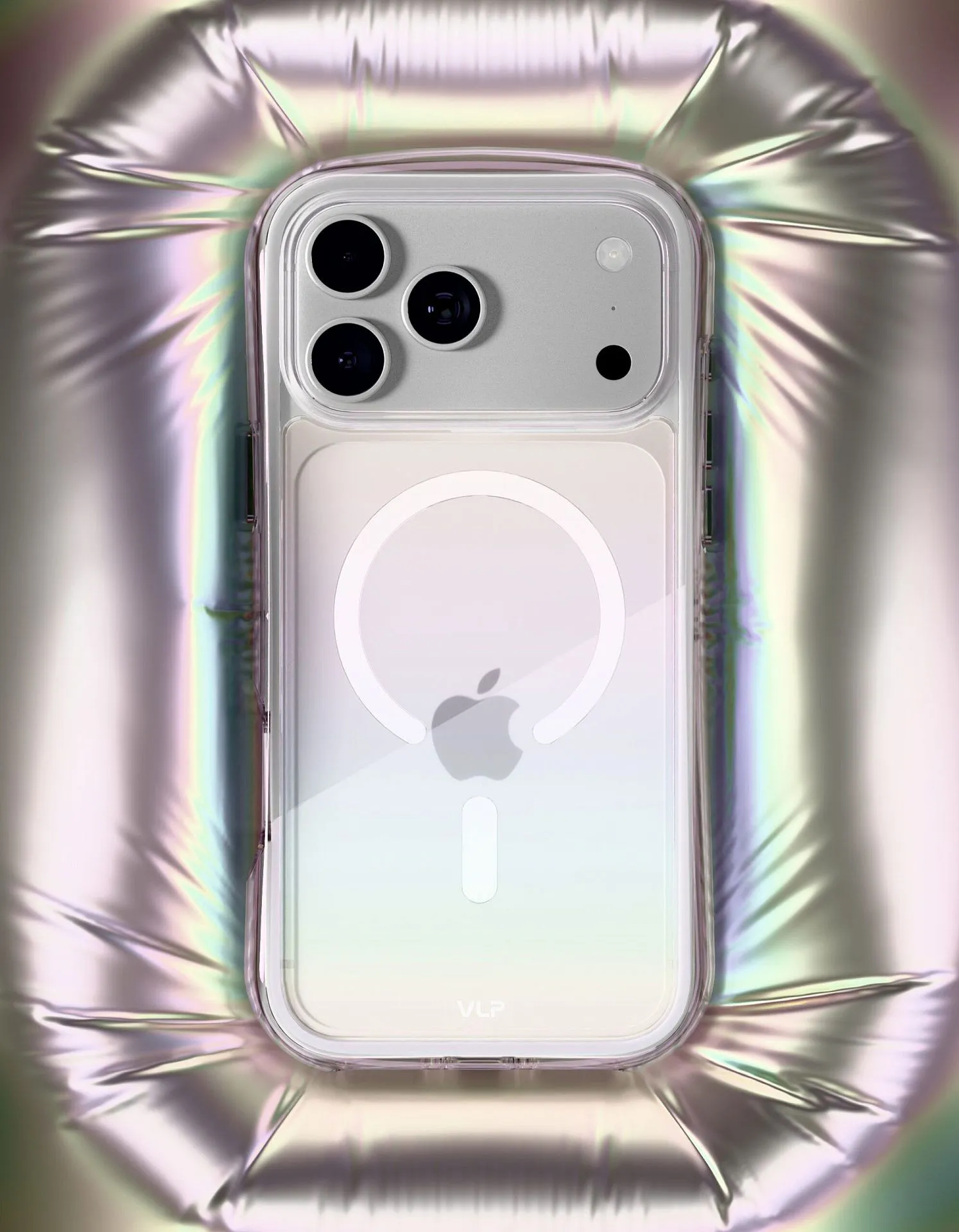 Чехол защитный VLP Bubble Case с MagSafe для iPhone 18 Pro, перламутрphoto1