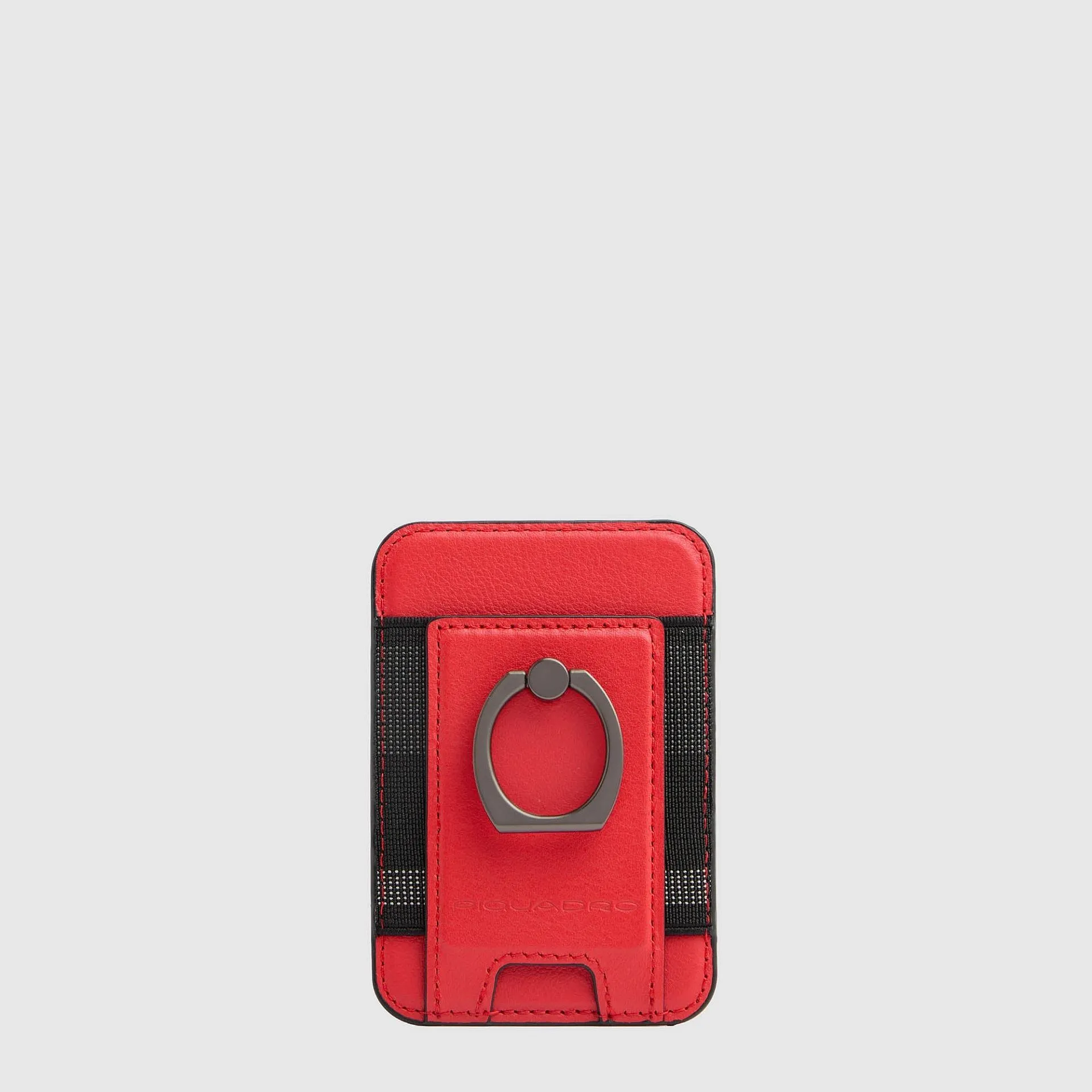 Кожаный картхолдер MagSafe с кольцом-подставкой Piquadro PP7284S145R/AR, оранжевыйphoto0