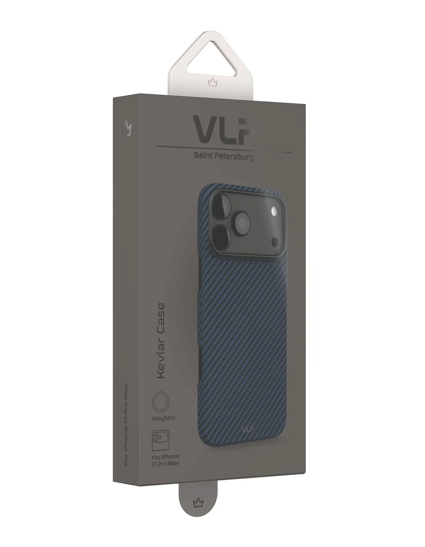 Чехол защитный VLP Kevlar Case с MagSafe для iPhone 17 Pro Max, синийphoto5