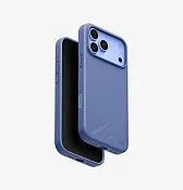 Чехол UNIQ Lino для iPhone 18 Pro Max, синий (pebble blue)