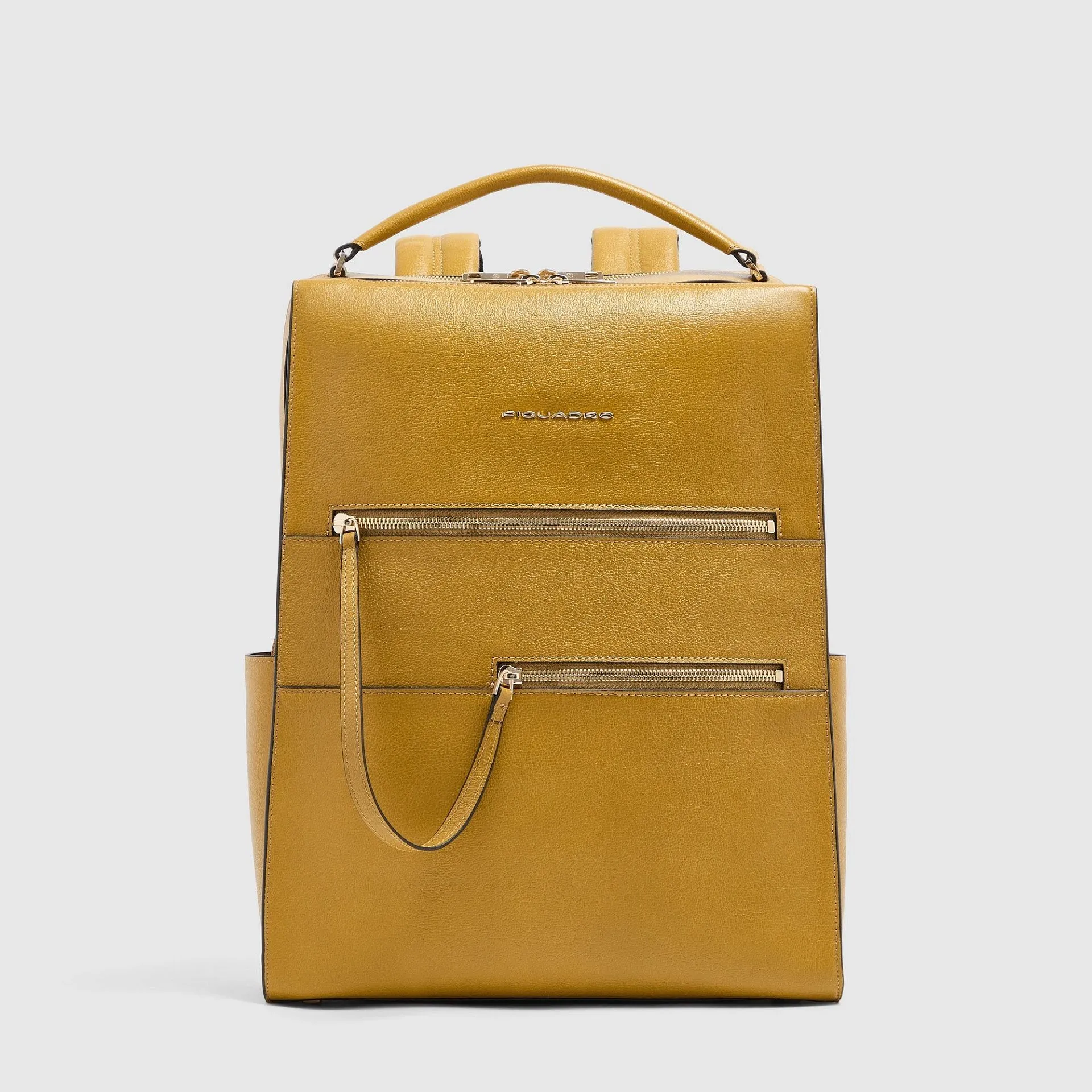 Женский рюкзак для ноутбука 15,6" из кожи Piquadro CA6839W140BM/G, жёлтыйphoto0