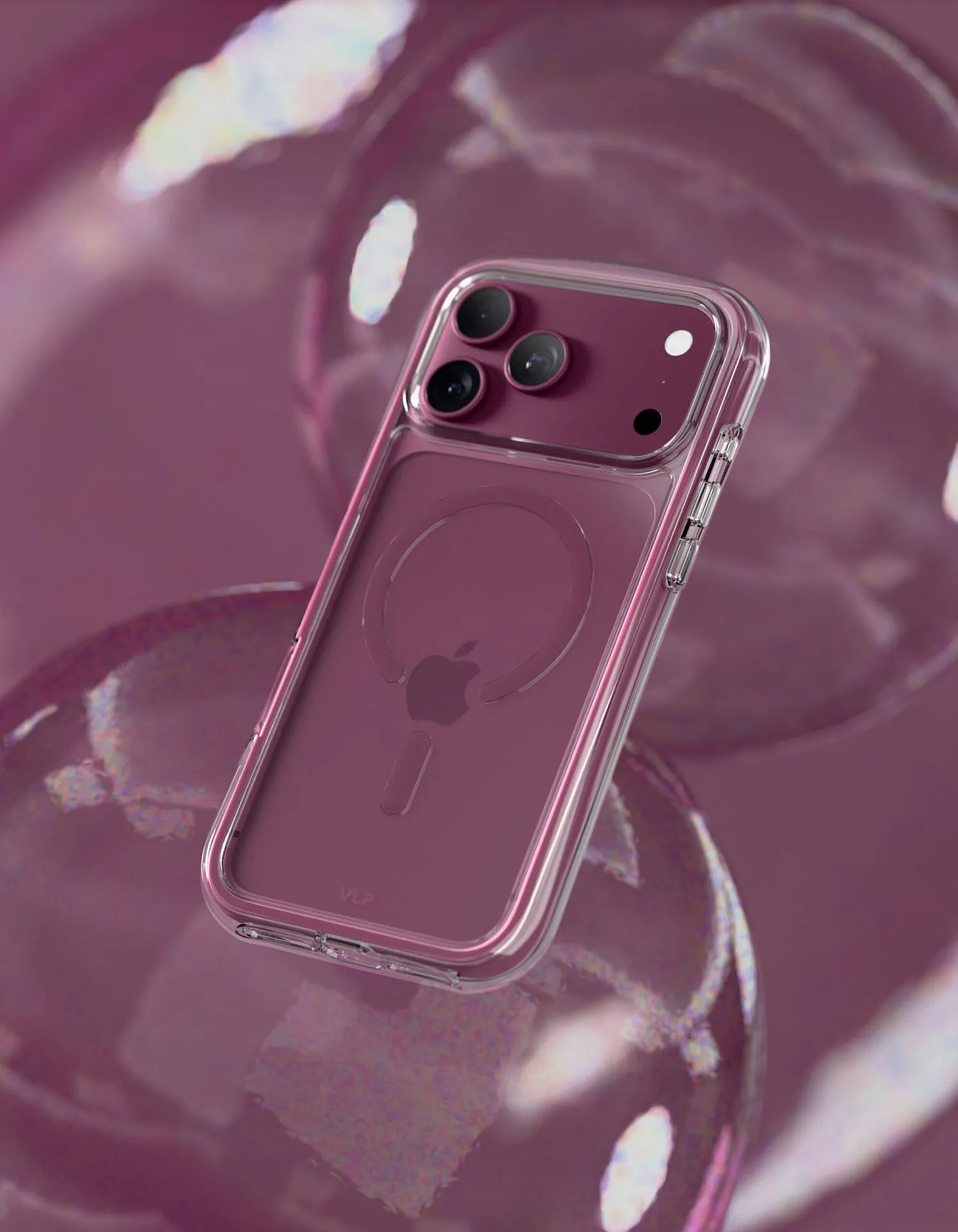 Чехол защитный VLP Bubble Case с MagSafe для iPhone 18 Pro Max, темно-вишневыйphoto3