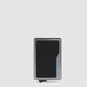 Кардхолдер MagSafe из алюминия и кожи, RFID-защита Piquadro PP7072B2R/N, чёрный